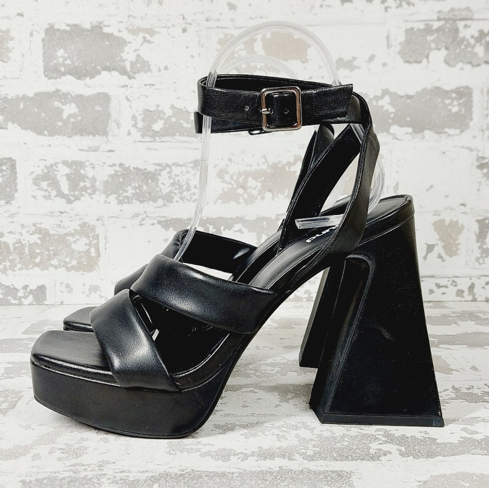 Abound Black Platform Block Heel Sandals